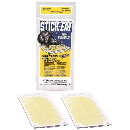 Stick-Em Rat and Mouse Size Glue Trap - Pair 111-24